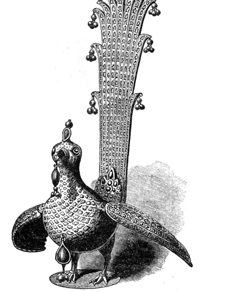 Tippo Saibs peacock, 1844. Creator: Unknown