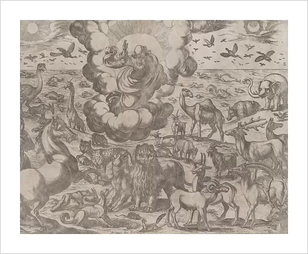 God Creating the Animals, ca. 1590-1630. Creator: Antonio Tempesta