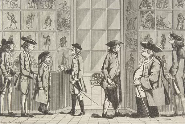 The Macaroni Print Shop, July 14, 1772. Creator: Edward Topham