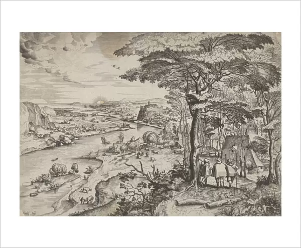 Euntes in Emaus (Landscape with Pilgrims at Emmaus), ca. 1555-56