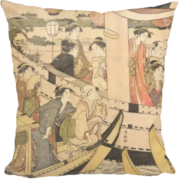 Pleasure Boat on the Sumida River, ca. 1788-90. Creator: Torii Kiyonaga