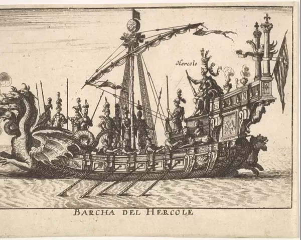 Plate 1: Ship of Hercules (Barcha del Hercole), with dragon-headed prow
