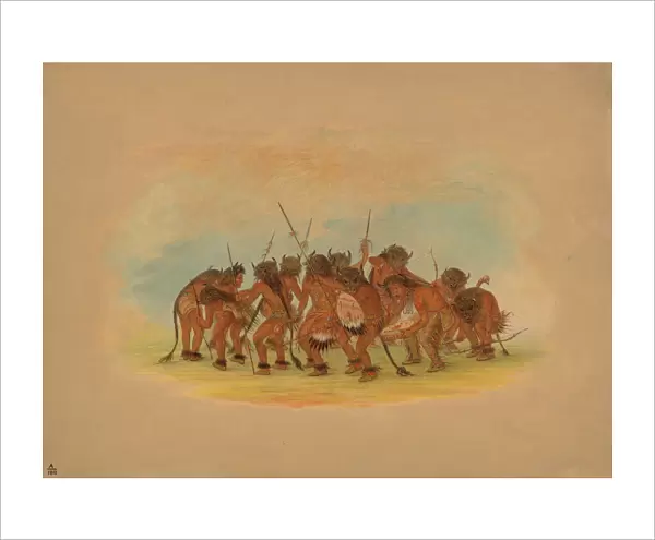 Buffalo Dance - Mandan, 1861. Creator: George Catlin