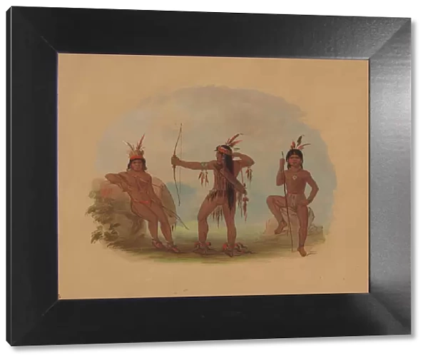 Three Woyaway Indians, 1854  /  1869. Creator: George Catlin