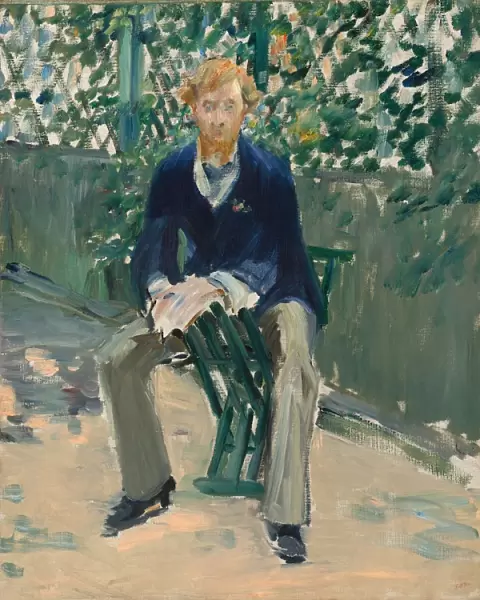 George Moore in the Artists Garden, c. 1879. Creator: Edouard Manet