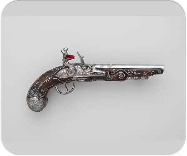 Combination Flintlock Pistol and Concealed Dagger, Italian, Bargi, ca. 1690