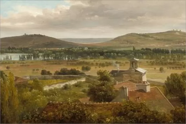 Panoramic Landscape near the River Moselle, c. 1830. Creator: Theodore Rousseau