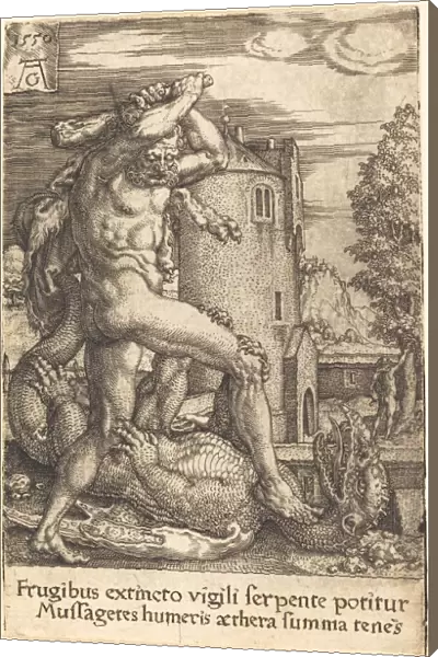 Hercules Slaying the Dragon, 1550. Creator: Heinrich Aldegrever