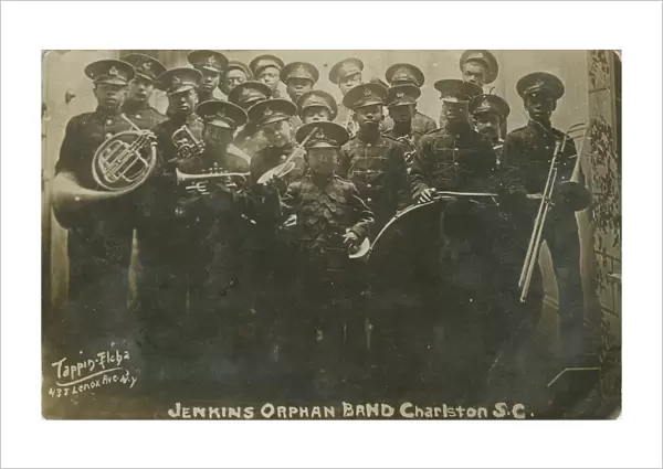 Photograph postcard of the Jenkins Orphanage Band, Charleston, South Carolina, 1914