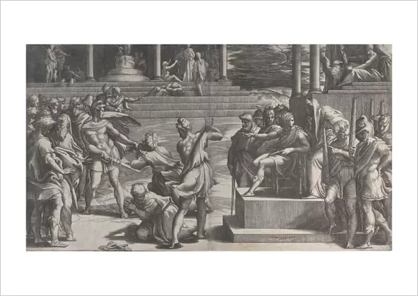 The martyrdom of Saint Paul and the condemnation of Saint Peter, 1524-27