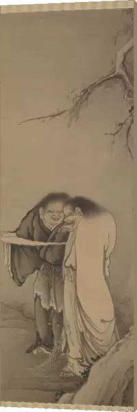 The Chinese Taoist Immortals, Han-shan and Shih-te (Kanzan and Jittoku), Meiji era, 1886