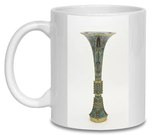 Vase shaped like an archaic gu, Qing dynasty, 1662-1722. Creator: Unknown