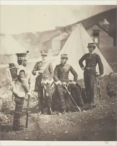 Officers of the 71st Highlanders, 1855. Creator: Roger Fenton