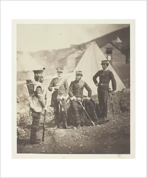 Officers of the 71st Highlanders, 1855. Creator: Roger Fenton