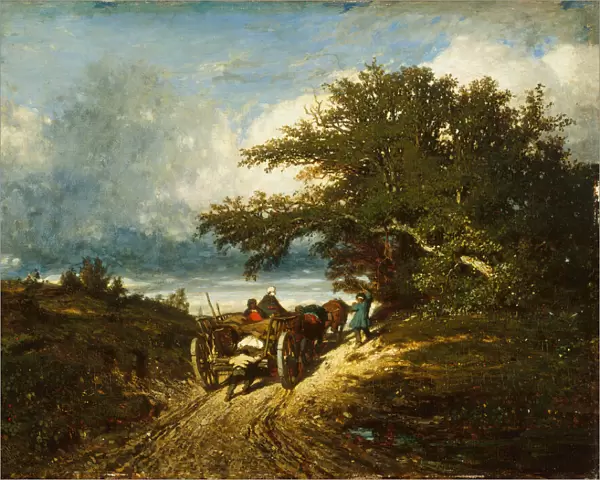 On the Road, 1856. Creator: Jules Dupré