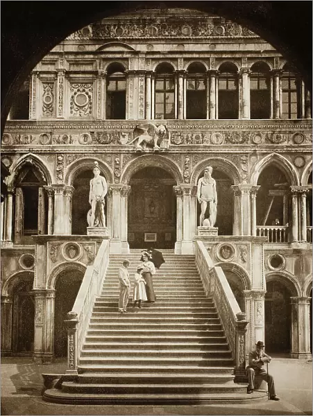 Untitled (II 58), c. 1890. [Giants Staircase, Doges Palace, Venice]. Creator: Unknown