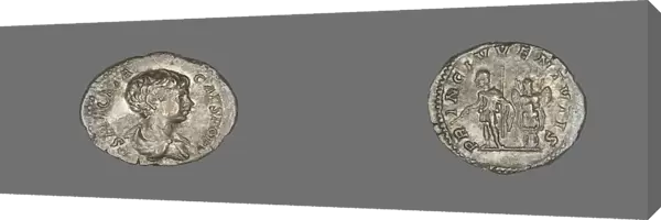 Denarius (Coin) Portraying Emperor Geta, 200-202. Creator: Unknown