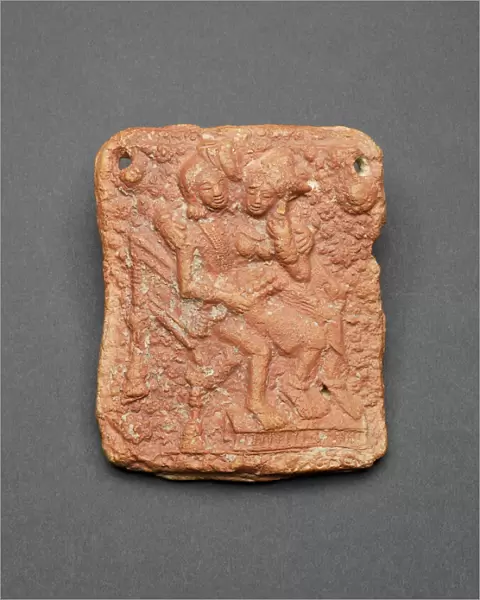 Amorous Couple (Mithuna) Seated in a Chair, 1st century B. C. Creator: Unknown