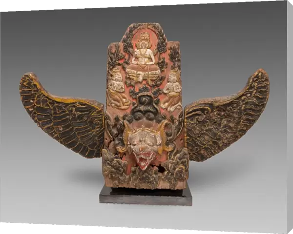 God Vishnu Riding His Mount, Garuda, 19th century. Creator: Unknown