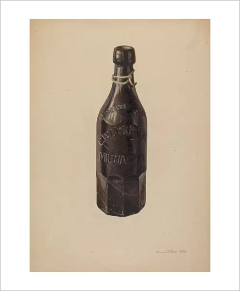 Weiss Beer Bottle, 1939. Creator: Herman O. Stroh