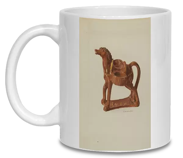 Pa. German Ceramic Horse, c. 1938. Creator: Carl Strehlau