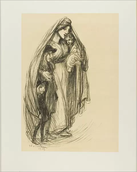 Orphans of War, 1915. Creator: Theophile Alexandre Steinlen