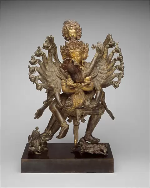 Tantric Deities Hevajra and Nairatmya in Ritual Embrace (Yab-Yum), c. 1600