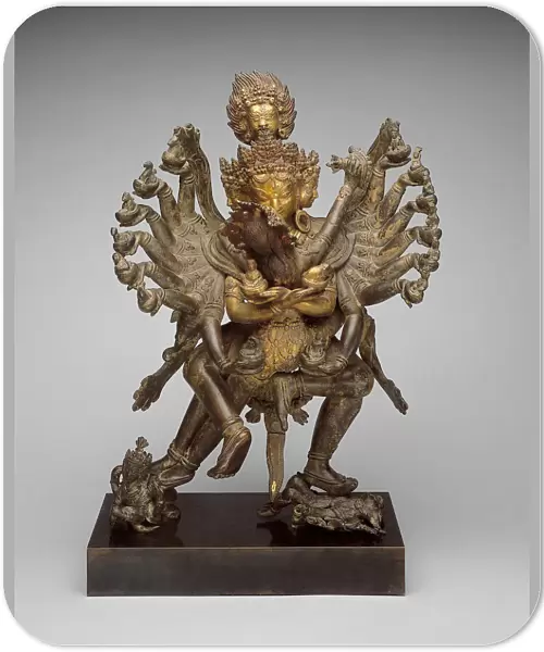 Tantric Deities Hevajra and Nairatmya in Ritual Embrace (Yab-Yum), c. 1600
