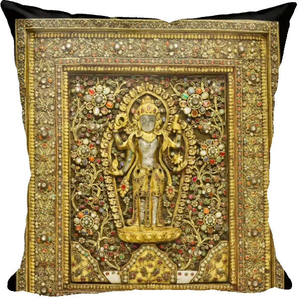Votive Plaque with God Vishnu, 19th century. Creator: Unknown