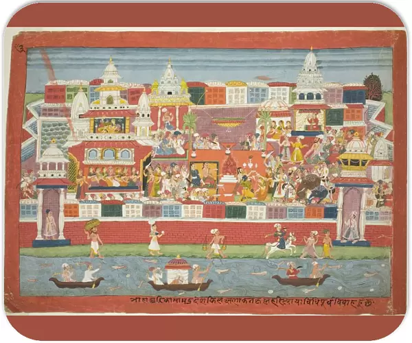 Krishnas Marriage to Kalinda, from a copy of the Bhagavat Purana, c. 1775