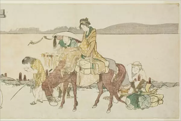 Travelers tea house, Japan, c. 1804. Creator: Hokusai