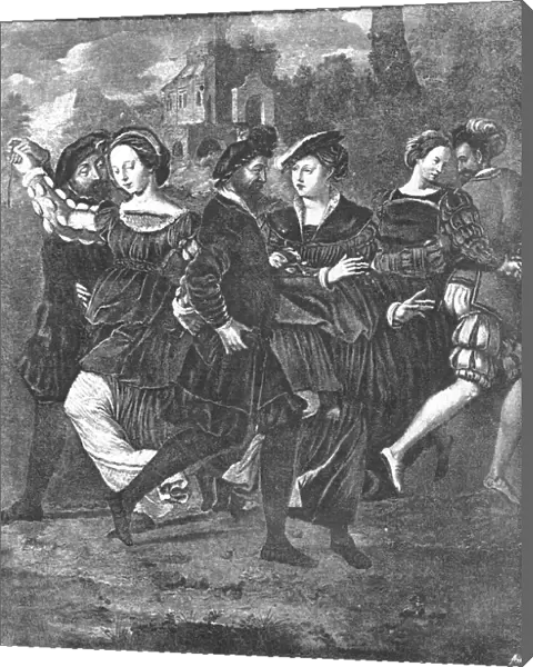 Pictures from the Tudor Exhibition;Henry VIII. Anne Boleyn and others, 'The Dancing... 890. Creator: Unknown