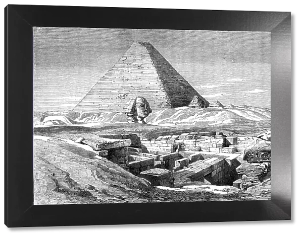 The Prince of Wales Visit to Egypt: the Sphinx at Djizeh and the recent excavations around... 1862 Creator: Unknown