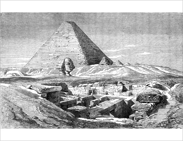 The Prince of Wales Visit to Egypt: the Sphinx at Djizeh and the recent excavations around... 1862 Creator: Unknown