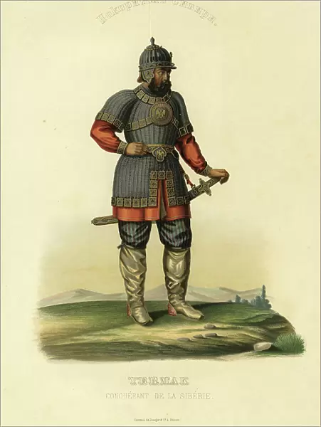 Ermak - Conqueror of Siberia, 1856. Creator: Ivan Dem'ianovich Bulychev