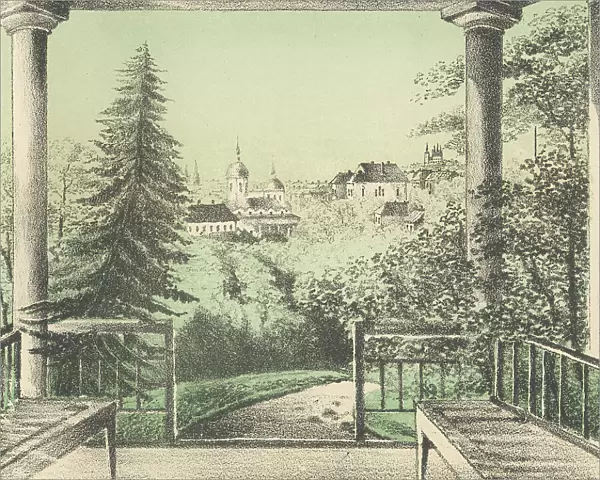 View of the Garden at the Summer House of V.I. Astashev, 1871. Creators: M Kolosov, J Rogulin