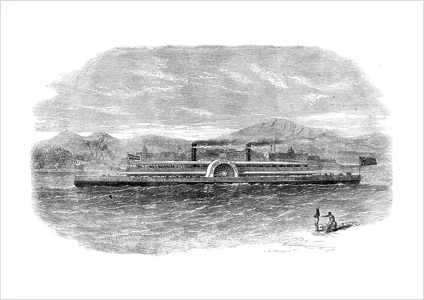 The East India Steam Navigation Company's steamer Stanley, running on the Ganges, 1862. Creator: Unknown