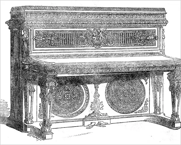 The International Exhibition: oblique grand pianoforte by Collard and Collard, 1862. Creator: Unknown