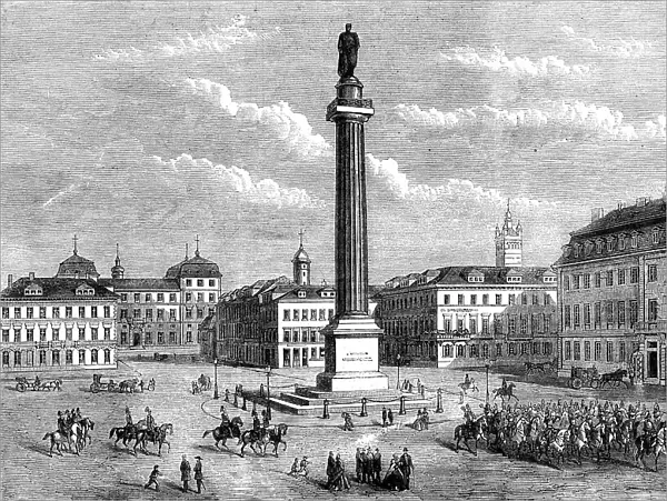 The Louisen Platz (or Square), Darmstadt, 1862. Creator: Unknown