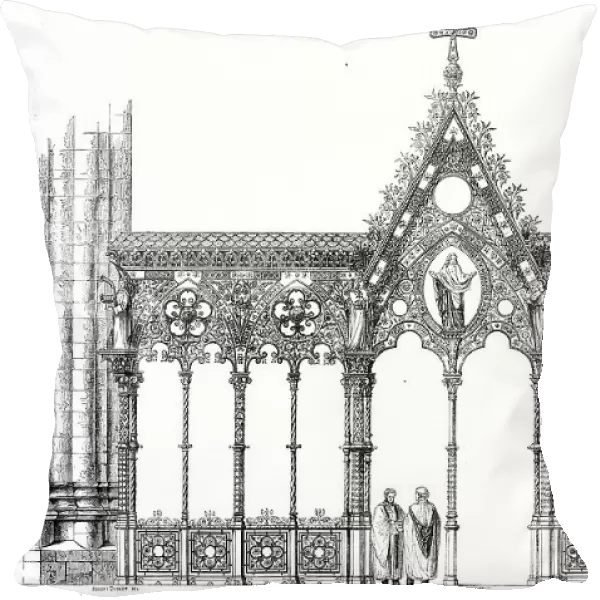The International Exhibition: Hereford Screen, designed by G. G. Scott, R.A... 1862. Creator: Unknown