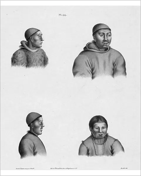 Inhabitants of the Country of the Chukchis, Northeast Coast of Asia, 19th century. Creators: Alexander Postels, Godefroy Engelmann