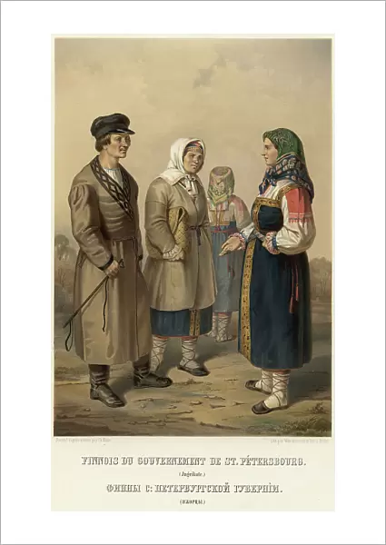 Finns of the St. Petersburg province. (Izhorians), 1862. Creator: Karlis Huns