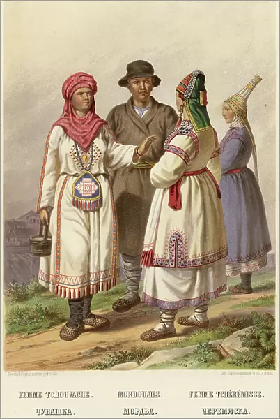 Chuvashka Mordva Cheremiska, 1862. Creator: Karl Fiale