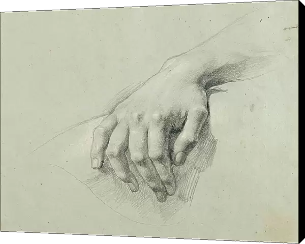 Hand study for 'Arindal and Daura', around 1820 / 1855. Creator: Johann Peter Krafft. Hand study for 'Arindal and Daura', around 1820 / 1855. Creator: Johann Peter Krafft