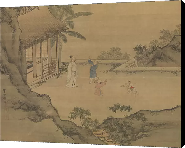 Idly Watching Children Catch Willow Flowers, Early16th cen. Creator: Zhou Chen, (Chou Ch'en) (ca. 1460-after 1535)