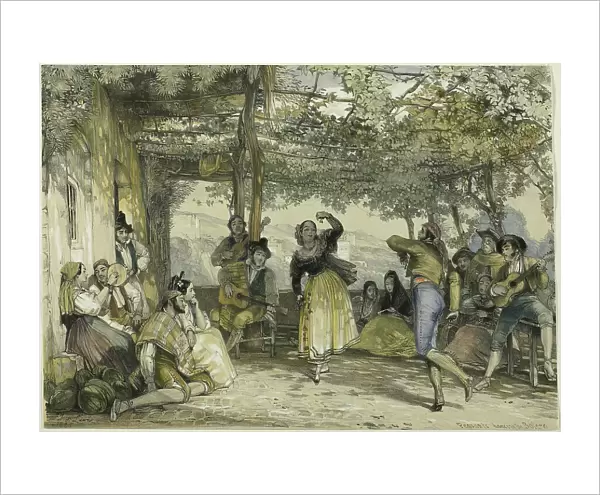 Spanish Peasants Dancing the Bolero, 1836. Creator: John Frederick Lewis