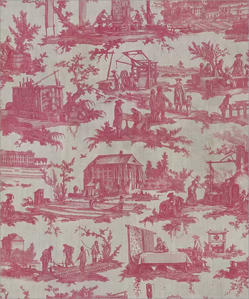 Les Travaux de la Manufacture (The Activities of the Factory) (Furnishing Fabric), France, 1783 / 84. Creator: Oberkampf Manufactory