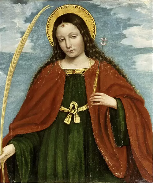 Saint Lucia (From the San Bartolomeo Polyptych), 1515-1520. Creator: Bergognone, Ambrogio (1453-1523)