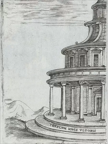 Teatrum Bordeos [Transitorium Caesaris in later editions], from a Series of... Plate ca. 1530-1550. Creator: Master GA