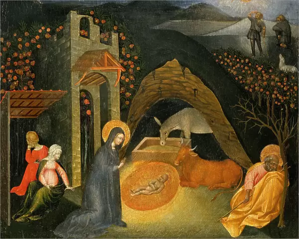 The Nativity with the Annunciation to the Shepherds, ca 1435. Creator: Giovanni di Paolo (ca 1403-1482)